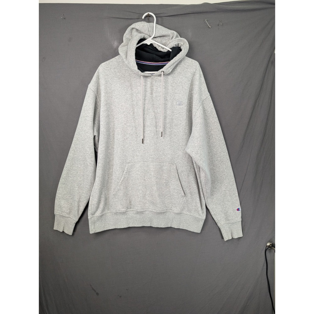 Champion Mens Gray Pullover Hoodie Sweatshirt Size XL